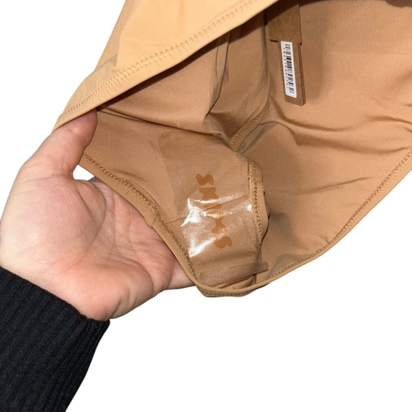 Skims Kim Kardashian Recycled Swim Scoop Neck One Piece Swim Ochre Tan Size XL - Picture 5 of 8